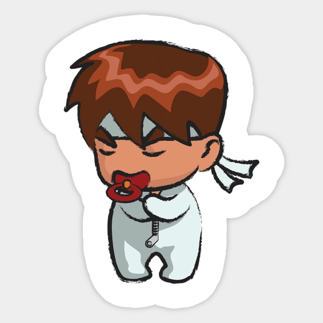 Street Fighter Babies: Ryu Sticker by ohshirtdotnet